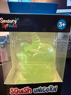 Sensory Sprouts Squish Unicorn - Lime Green